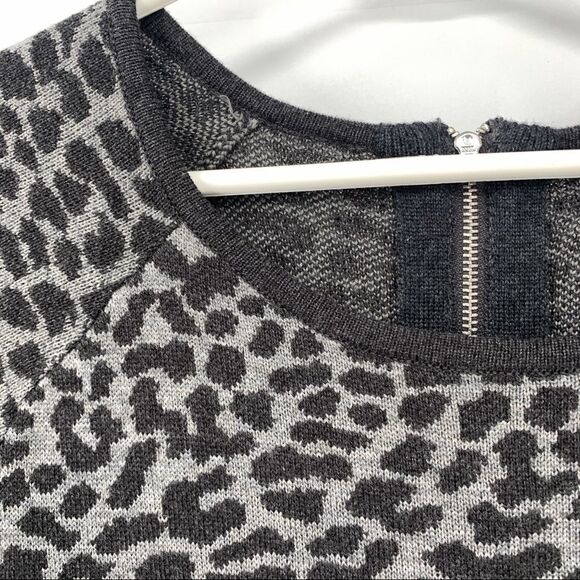 Calvin Klein NWT Leopard Print S/S Acrylic Stretchy Soft Sweater Dress - Picture 8 of 15